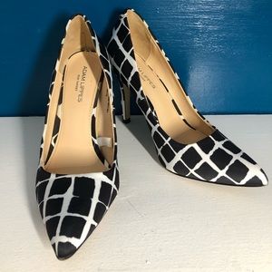 Adam Lippes for Target Black White Plaid Heels